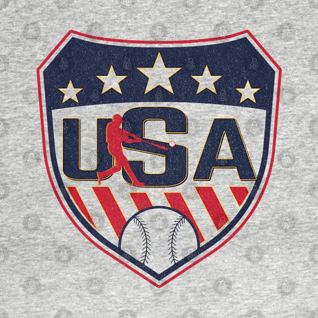 USA Baseball Vintage Logo in American Shield by ferms82